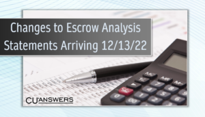 Changes to Escrow Analysis Statements Arriving 12/13/22