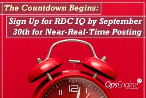 The Countdown Begins: Sign Up for RDC IQ by September 30th for Near-Real-Time Posting